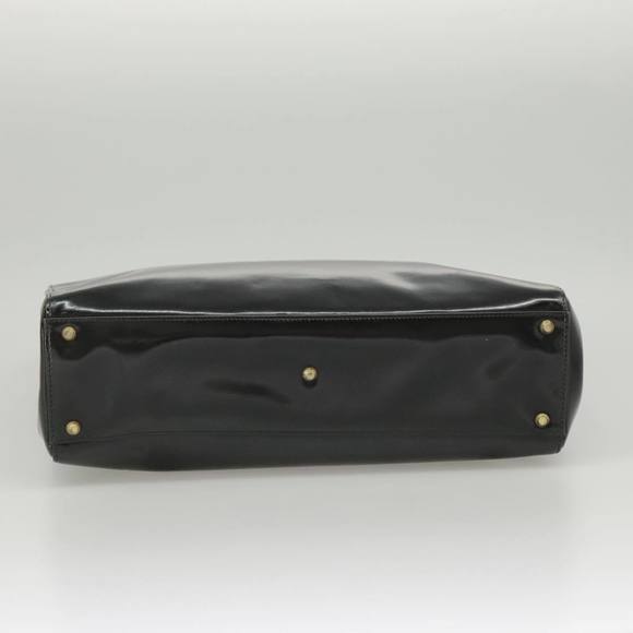 Christian Dior Hand Bag Patent leather Black Gold Auth 100880 - Picture 9 of 16